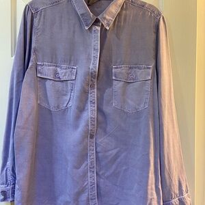 Casual Lavendar Button-Up Shirt